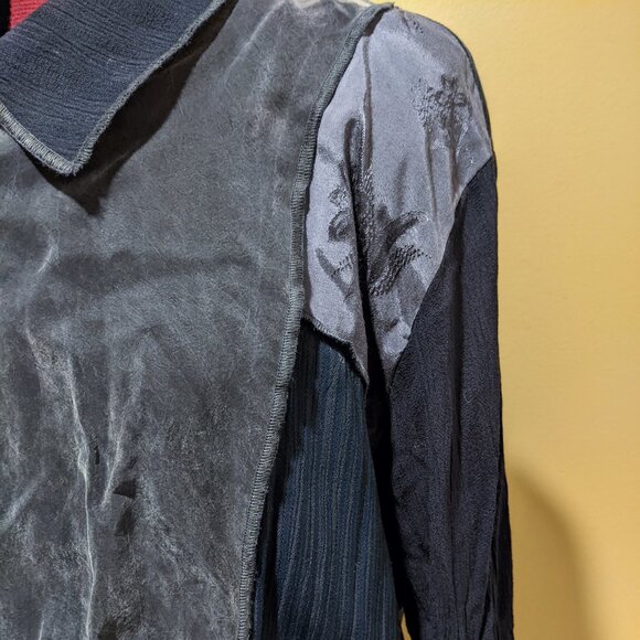 Vintage Spencer Alexis Patchwork Maxi Dress – Sapphire Blue Women's Size L (16) - Picture 5 of 16